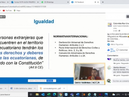 El Consulado de Colombia en Esmeraldas se unió a la celebración del Día del Refugiado, el 20 de junio de 2021