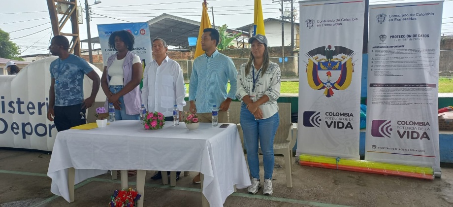 Consulado de Colombia en Esmeraldas reinauguró el proyecto #LosGolesNosUnen