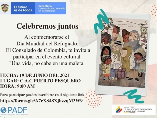 El Consulado de Colombia en Esmeraldas se unió a la celebración del Día del Refugiado, el 20 de junio de 2021
