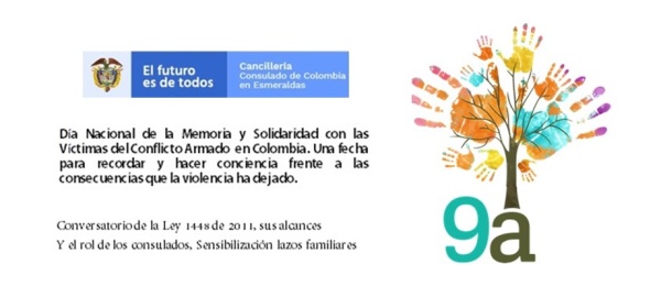 Con un conversatorio el Consulado de Colombia en Esmeraldas se une a la conmemoración Día Nacional de la Memoria